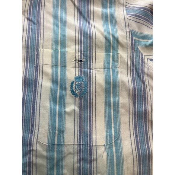 Vintage Men's Chaps Ralph Lauren Striped Button Down Shirt Striped Size 16 34-35 - Picture 2 of 7